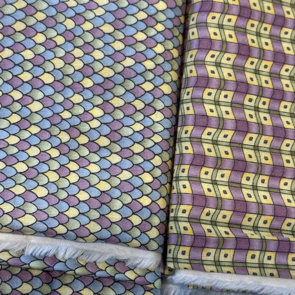 Debbie Mumm Coordinating Cotton Fabric Set 4 Yards Total Scallop Geometric